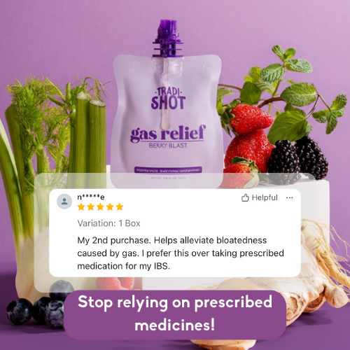 Tradishot - 30-Day Total Reset - 3x Immunity, 3x Detox, 1x Gas Relief Bundle